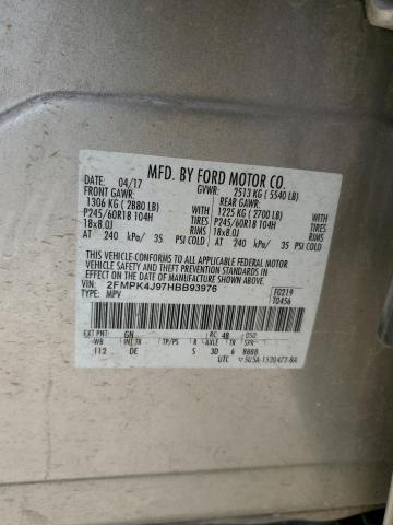 2017 Ford Edge Sel VIN: 2FMPK4J97HBB93976 Lot: 53324944