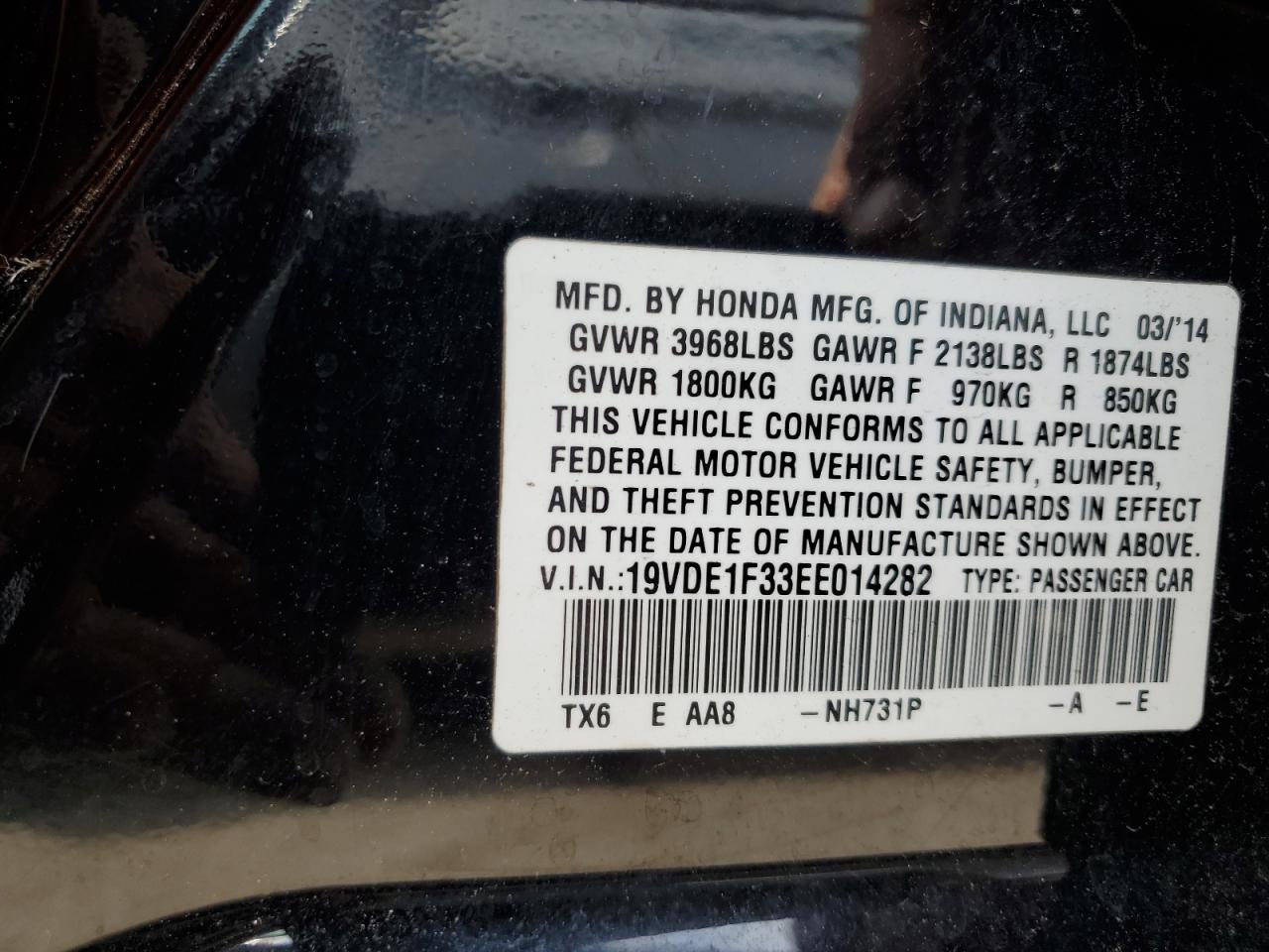 19VDE1F33EE014282 2014 Acura Ilx 20