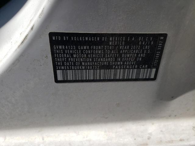 2019 Volkswagen Jetta Sel VIN: 3VWE57BU6KM188732 Lot: 54744154