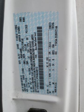 2007 Ford Econoline E350 Super Duty Wagon VIN: 1FBSS31LX7DB34812 Lot: 55904354