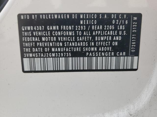 2016 Volkswagen Jetta Gli VIN: 3VW4S7AJ2GM329735 Lot: 56579984