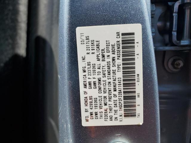 2011 Honda Accord Lx VIN: 1HGCP2F32BA116403 Lot: 54061704