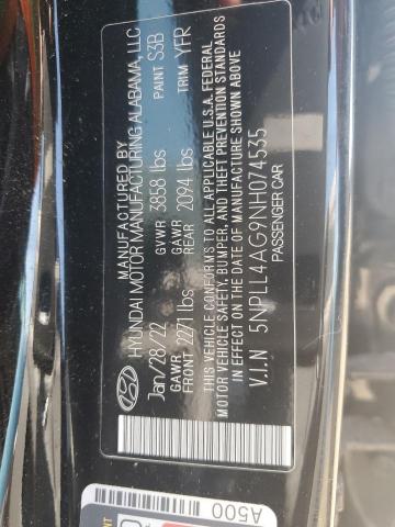 2022 Hyundai Elantra Se VIN: 5NPLL4AG9NH074535 Lot: 55076584