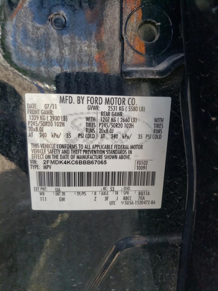 2FMDK4KC6BBB67065 2011 Ford Edge Limited