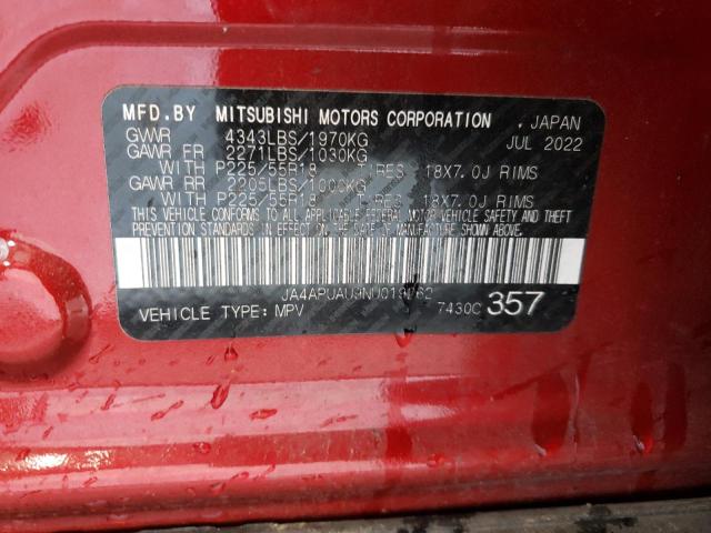 2022 Mitsubishi Outlander Sport Es VIN: JA4APUAU9NU019262 Lot: 56941704