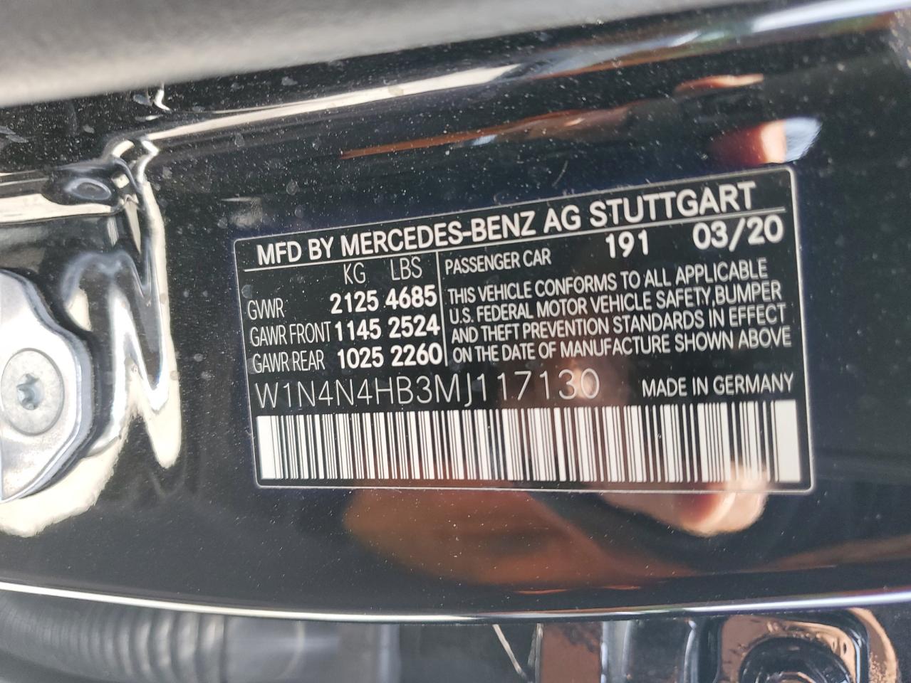 W1N4N4HB3MJ117130 2021 Mercedes-Benz Gla 250 4Matic