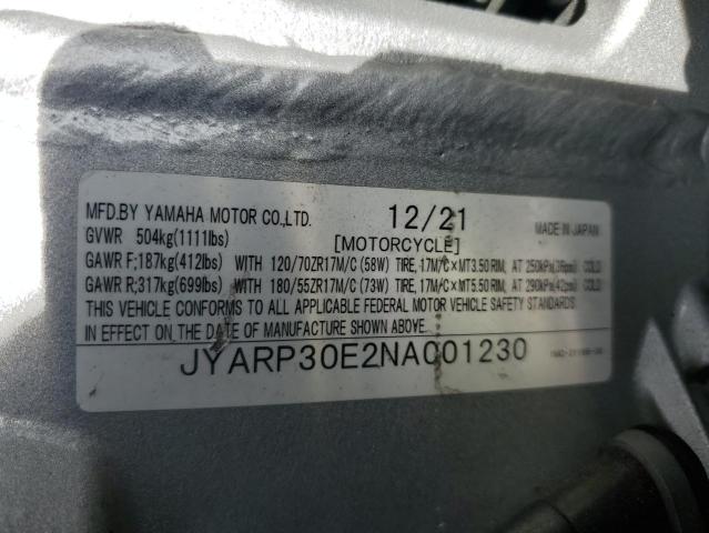 2022 YAMAHA FJR1300 AE JYARP30E2NA001230