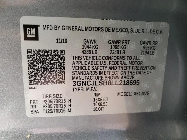 3GNCJLSB8LL218695 Chevrolet Trax 1LT 13