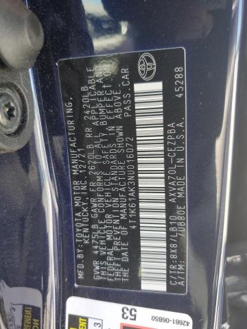 2022 TOYOTA CAMRY XSE - 4T1K61AK3NU016072