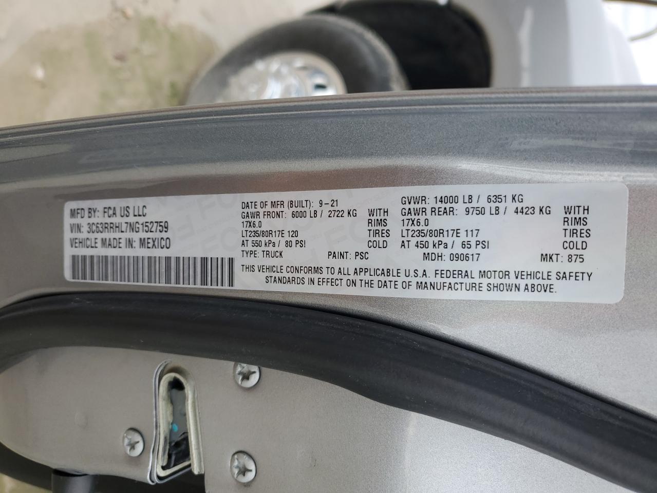 3C63RRHL7NG152759 2022 Ram 3500 Big Horn/Lone Star