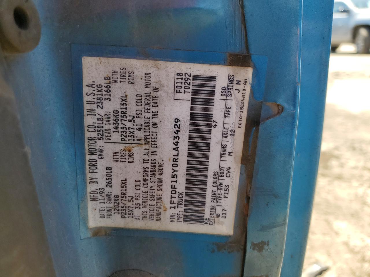 1FTDF15Y0RLA43429 1994 Ford F150