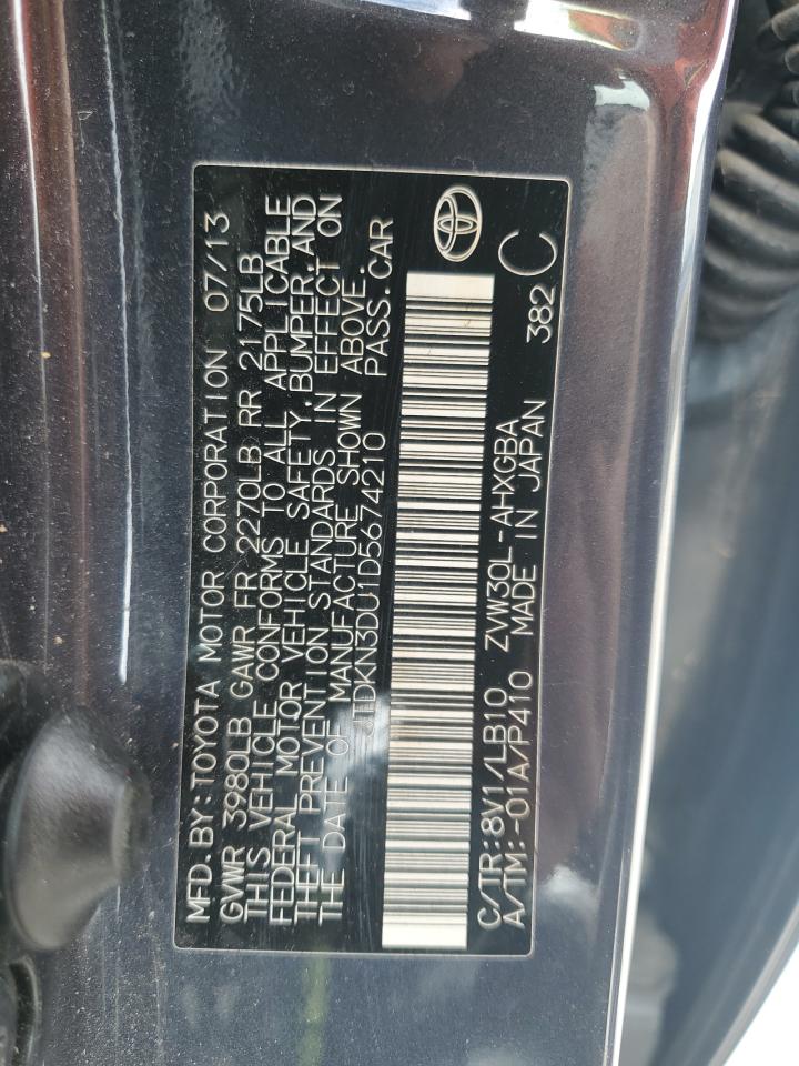 JTDKN3DU1D5674210 2013 Toyota Prius