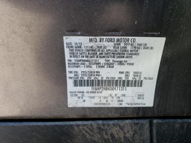 2013 Ford Taurus Sel VIN: 1FAHP2H84DG171311 Lot: 53298634