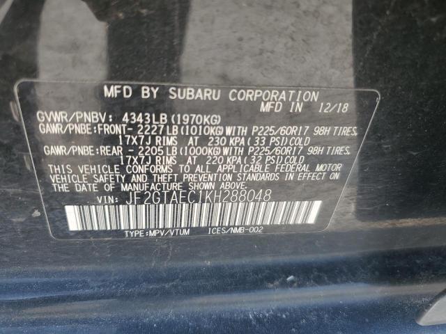 2019 SUBARU CROSSTREK - JF2GTAEC1KH288048