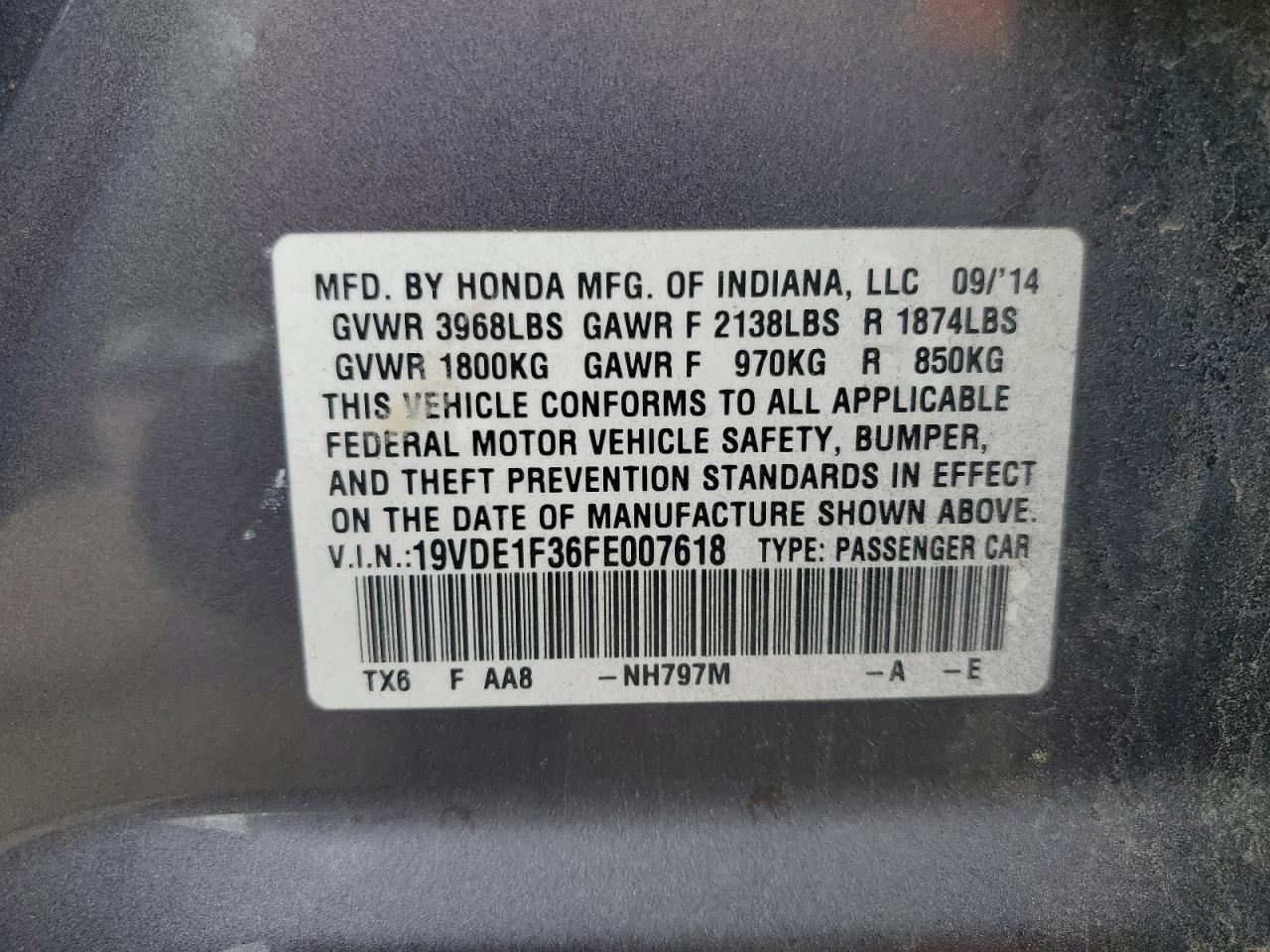 19VDE1F36FE007618 2015 Acura Ilx 20