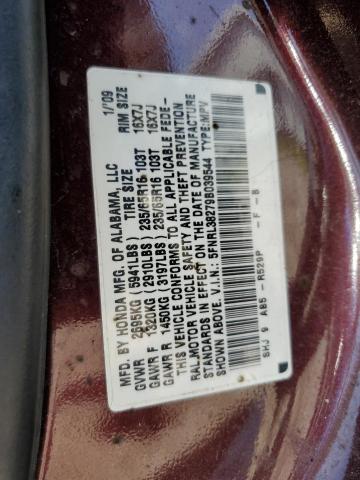 2009 Honda Odyssey Lx VIN: 5FNRL38279B039544 Lot: 54942974