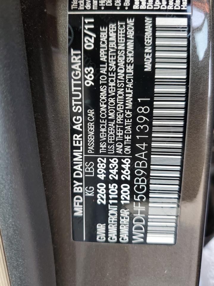 WDDHF5GB9BA413981 2011 Mercedes-Benz E 350