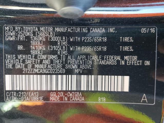 2016 Lexus Rx 350 VIN: 2T2ZZMCA9GC023569 Lot: 56833974