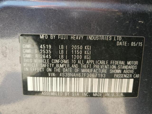 2015 SUBARU LEGACY 2.5 - 4S3BNAH67F3067193