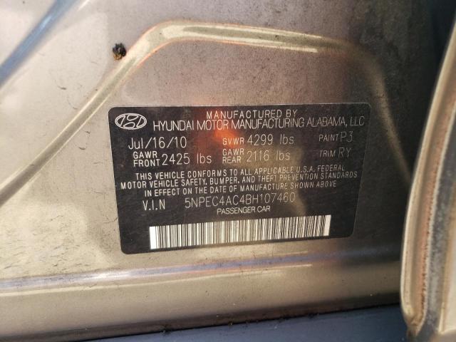2011 Hyundai Sonata Se VIN: 5NPEC4AC4BH107460 Lot: 56915964