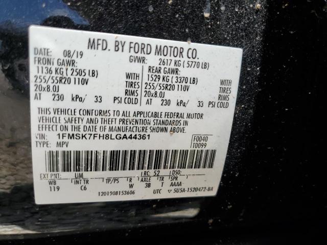 2020 Ford Explorer Limited VIN: 1FMSK7FH8LGA44361 Lot: 56800724