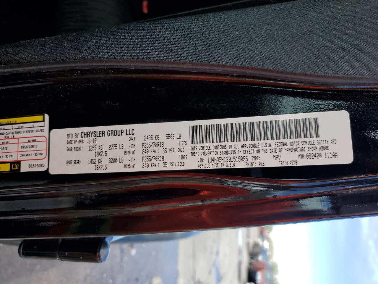 1J4HA5H13BL519095 2011 Jeep Wrangler Unlimited Sahara