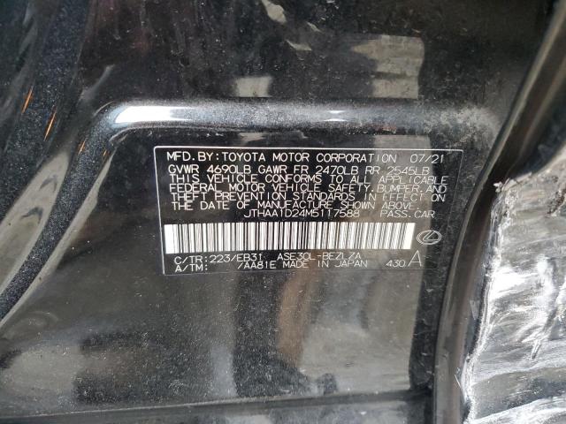 2021 Lexus Is 300 VIN: JTHAA1D24M5117588 Lot: 55764064