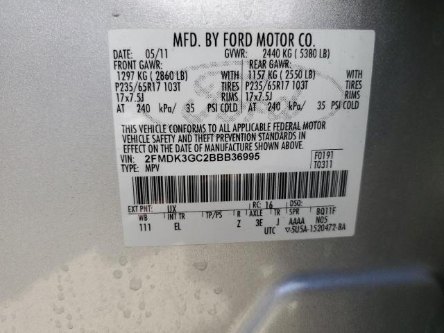 2011 Ford Edge Se VIN: 2FMDK3GC2BBB36995 Lot: 56038174