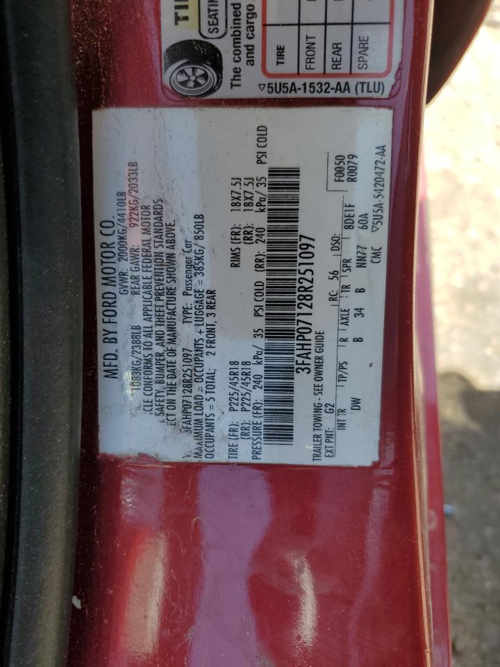 3FAHP07128R251097 2008 Ford Fusion Se