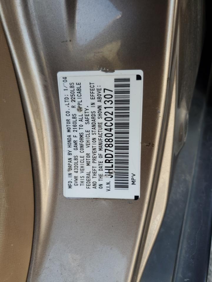 JHLRD78804C021307 2004 Honda Cr-V Ex