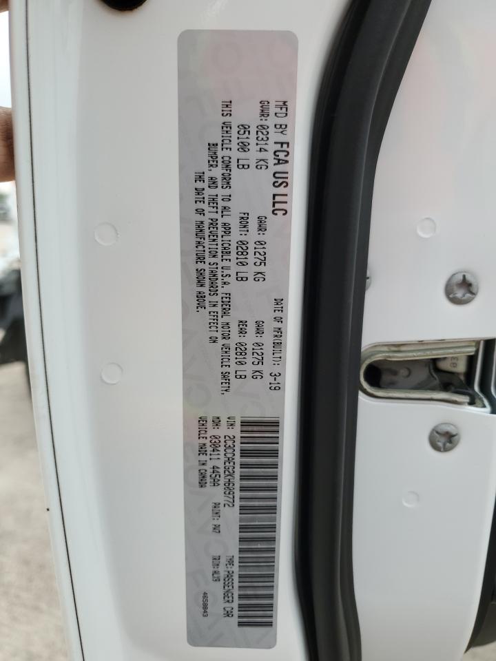 2C3CCAEG2KH609772 2019 Chrysler 300 Limited