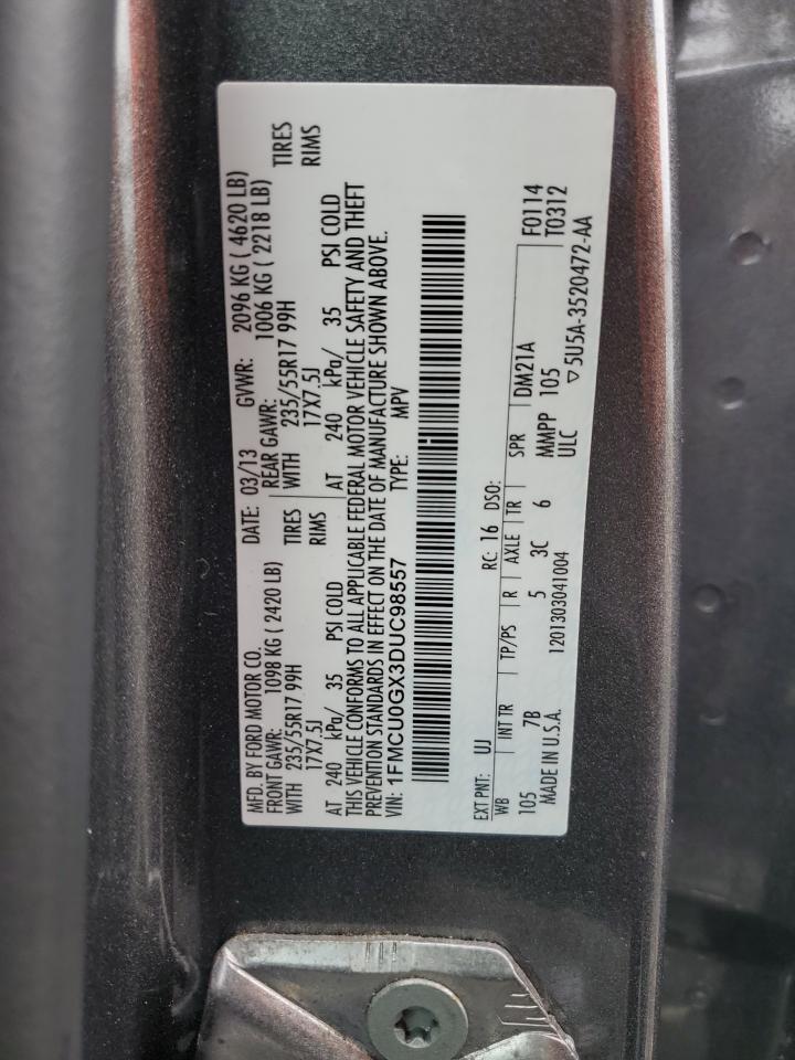 1FMCU0GX3DUC98557 2013 Ford Escape Se