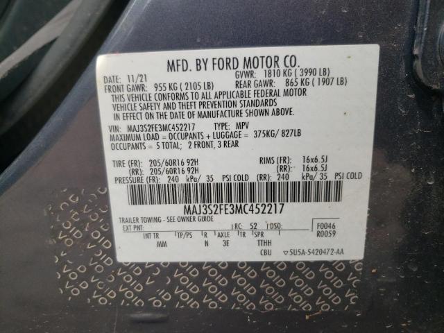 2021 Ford Ecosport S VIN: MAJ3S2FE3MC452217 Lot: 54798174