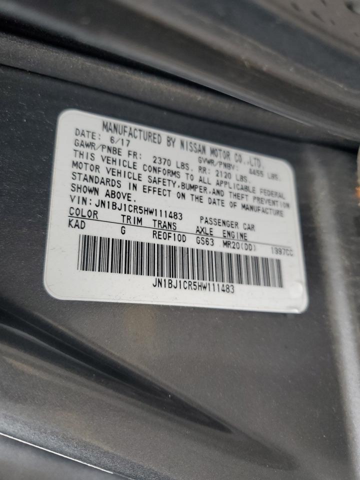 JN1BJ1CR5HW111483 2017 Nissan Rogue Sport S