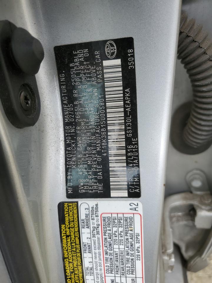 4T1BK36B15U005801 2005 Toyota Avalon Xl