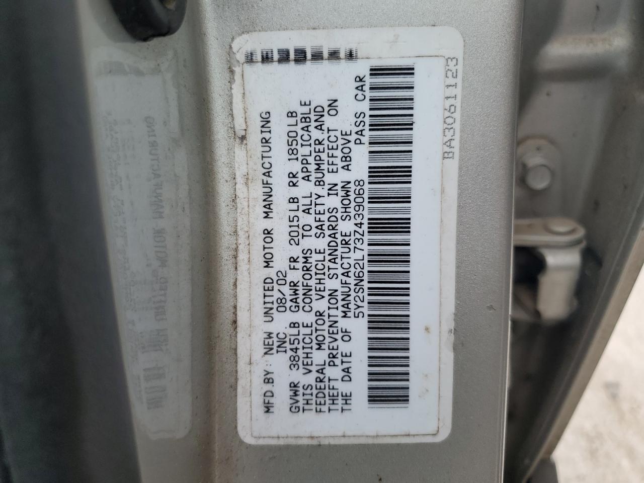 5Y2SN62L73Z439068 2003 Pontiac Vibe Gt