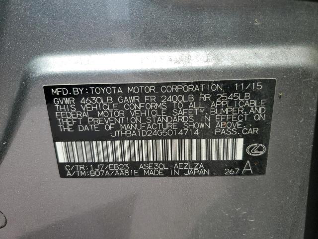 2016 Lexus Is 200T VIN: JTHBA1D24G5014714 Lot: 56103634