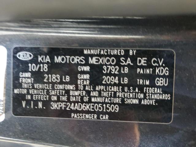 2019 Kia Forte Fe VIN: 3KPF24AD6KE051509 Lot: 54126384