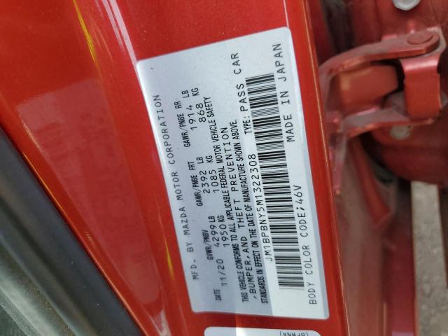 2021 Mazda 3 Premium Plus VIN: JM1BPBNY5M1322308 Lot: 56875624