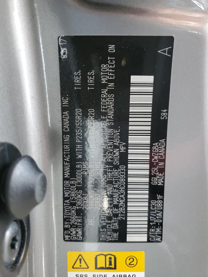 2T2BZMCA3HC089330 2017 Lexus Rx 350 Base