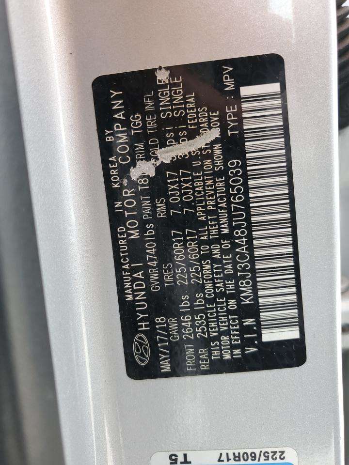 KM8J3CA48JU765039 2018 Hyundai Tucson Sel