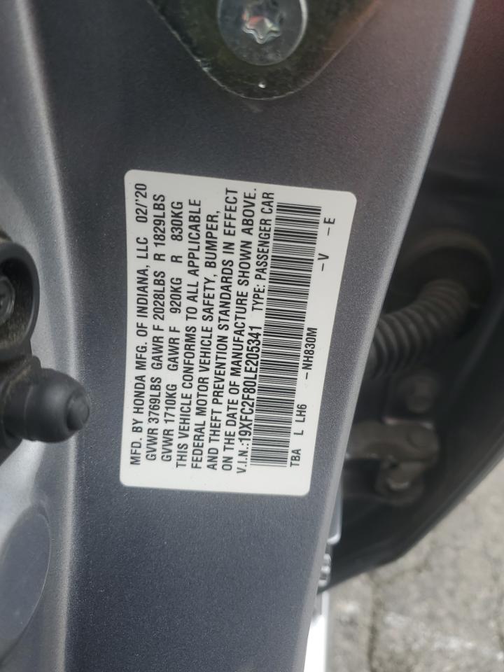 19XFC2F80LE205341 2020 Honda Civic Sport