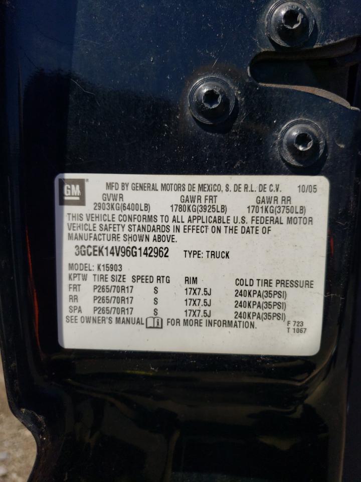 3GCEK14V96G142962 2006 Chevrolet Silverado K1500