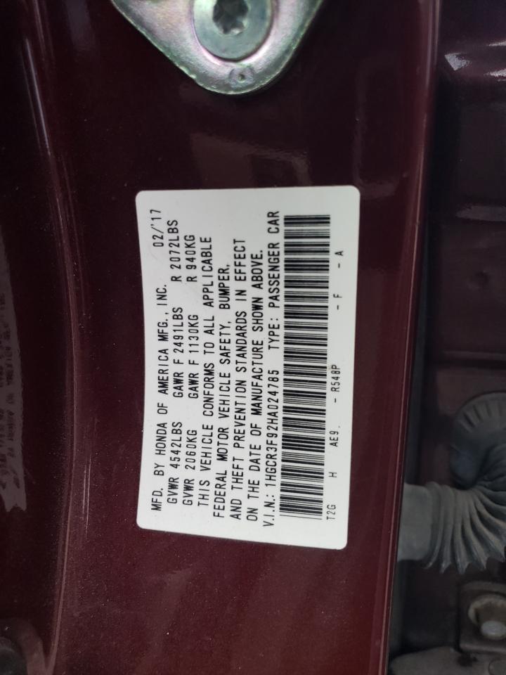 1HGCR3F92HA024785 2017 Honda Accord Touring