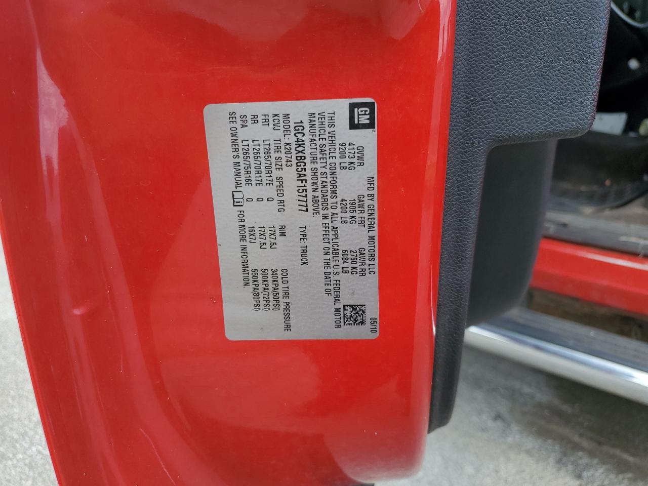 1GC4KXBG5AF157777 2010 Chevrolet Silverado K2500 Heavy Duty Lt