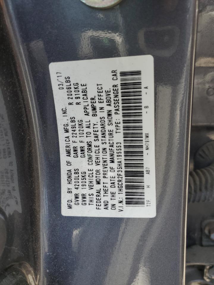 1HGCR2F35HA195553 2017 Honda Accord Lx