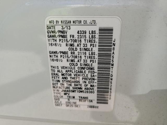 2013 Nissan Rogue S VIN: JN8AS5MT1DW528380 Lot: 55070594