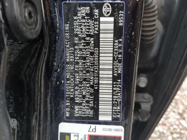 2014 Toyota Camry Hybrid VIN: 4T1BD1FK3EU099503 Lot: 54353744