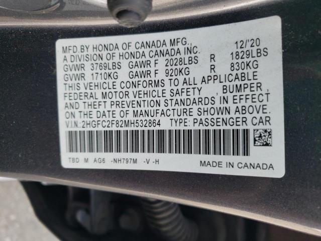 2021 HONDA CIVIC SPOR - 2HGFC2F82MH532864