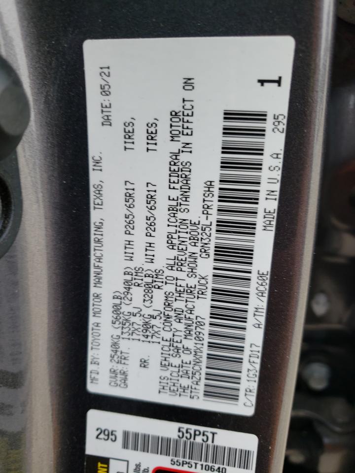 5TFAZ5CNXMX109707 2021 Toyota Tacoma Double Cab